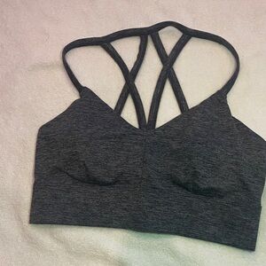 JL Women's Gray Strappy Sports Bra